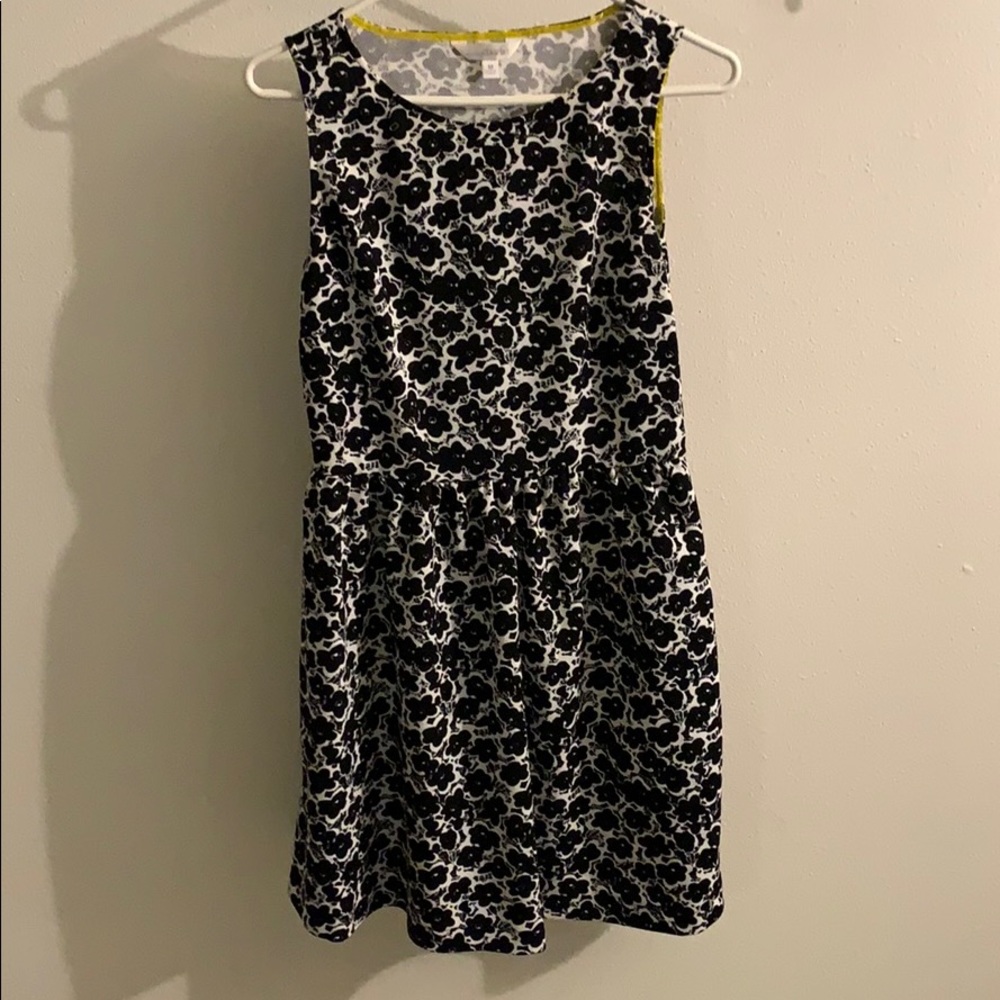 Black and white floral dress